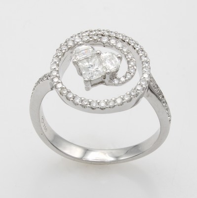 27019948a - Ring mit Brillanten und Diamanten ´invisible setting´, WG 750/000, Brill. u. Diam. zus. ...