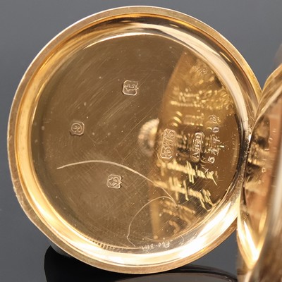 27019959c - Offene Herrentaschenuhr in RG 375/000, Schweiz/England um 1919, Dennison Gehäuse, ...