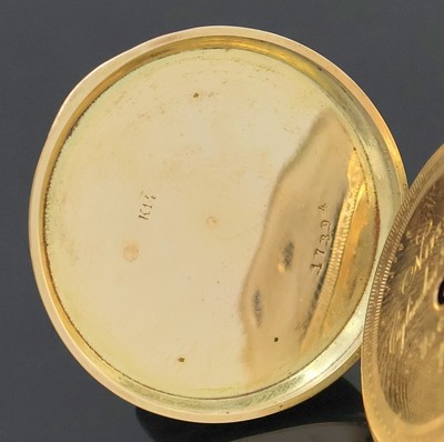 27019961e - VACHERON Geneve kleine Savonette Taschenuhr in RG 585/000, Schweiz um 1890, 3 Deckel- ...