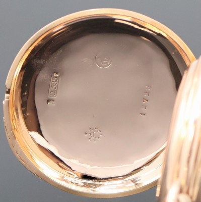 27019989d - UHRENFABRIK UNION GLASHÜTTE in Sachsen Savonette in RG 585/000, Deutschland um 1910, 3 ...