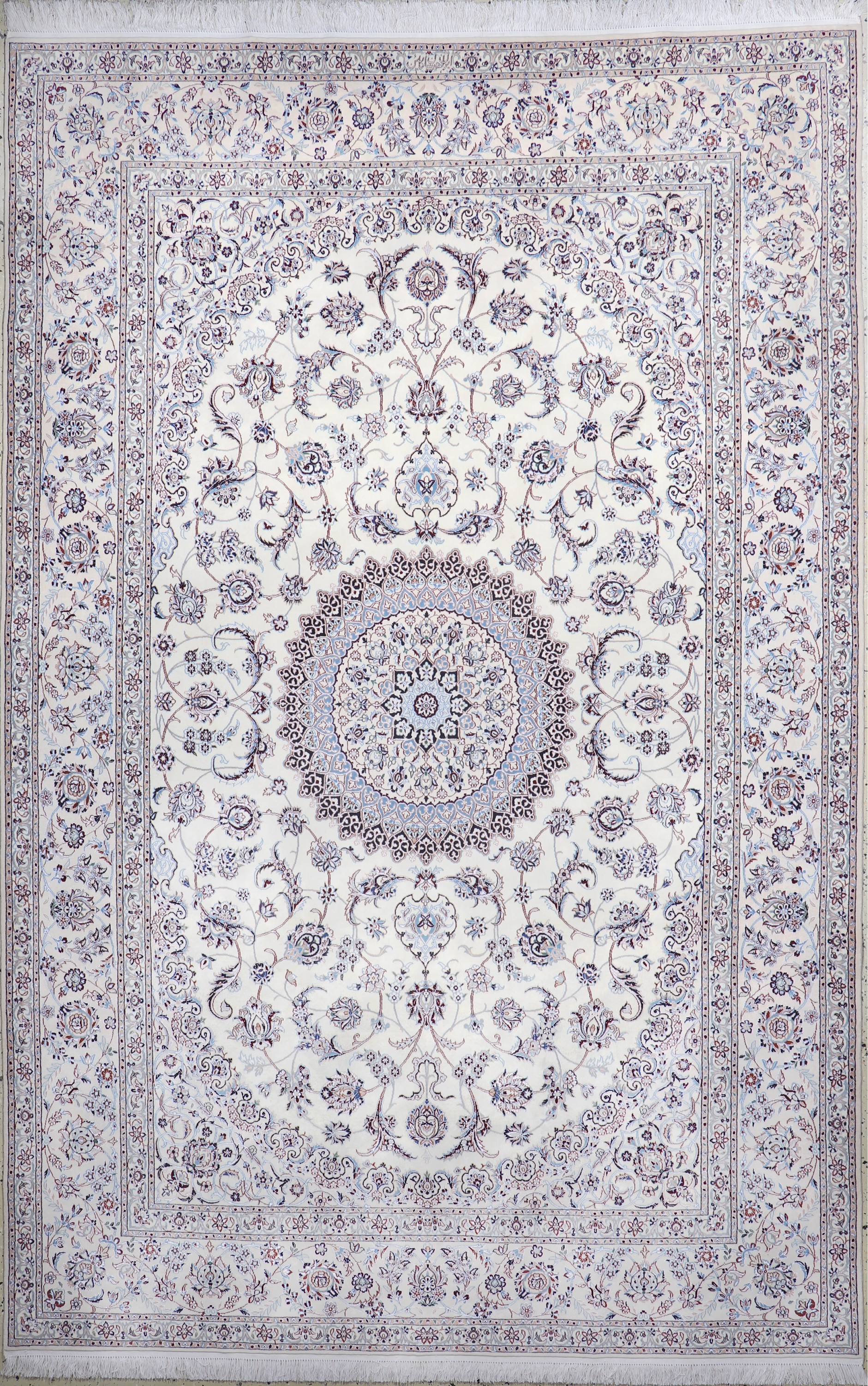 Image 27020030 - Nain fein Persien, signiert´Habibian´, Neu,Korkwolle mit Seide, ca. 306 x 200 cm, ca. ...