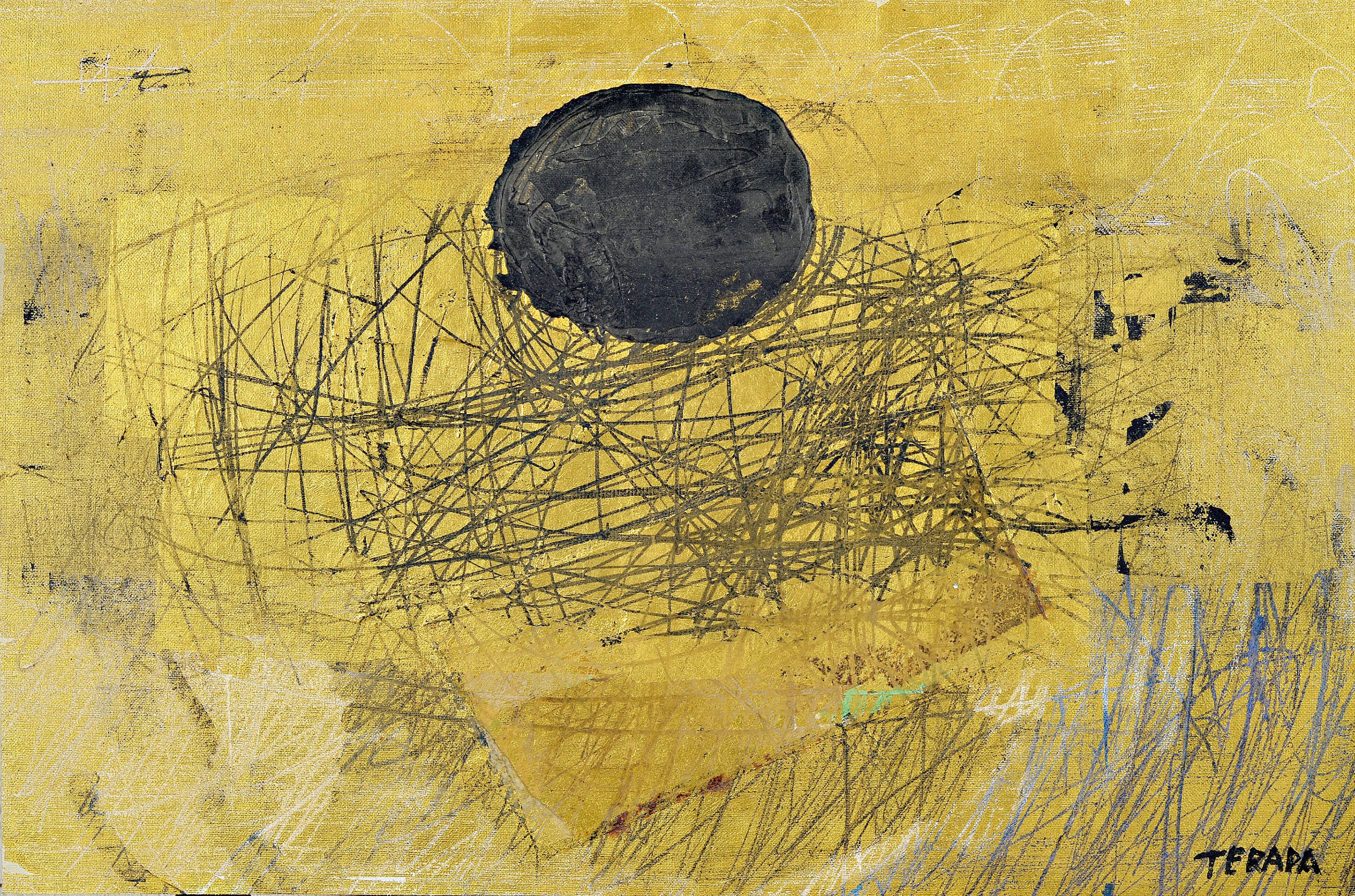 Image 27020146 - Rin Terada, geb. 1948 Aomori, Japan, Mischtechnik (Blattgold und Acryl) auf Holzplatte, ...