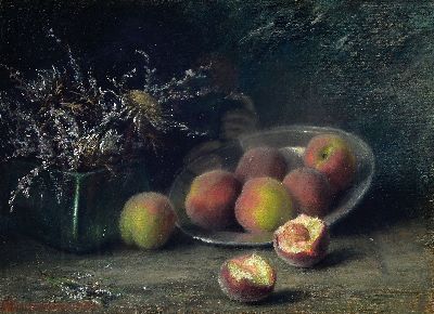 Image Marie Elisabeth Moritz-Lübben, 1860 Lübben-1925, , Stillleben mit Pfirsischen, Pastell, ...