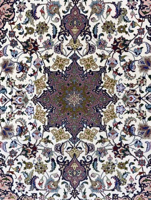 27020184b - Täbriz fein(50 Raj), Persien, Ende 20.Jhd ,Korkwolle mit Seide, ca. 150 x 103 cm, ca. ...