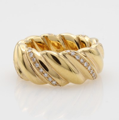 Image Ring mit Brillanten, GG 750/000, Brill. zus.ca. 0.53 ct feines Weiß/vs in mehreren ...