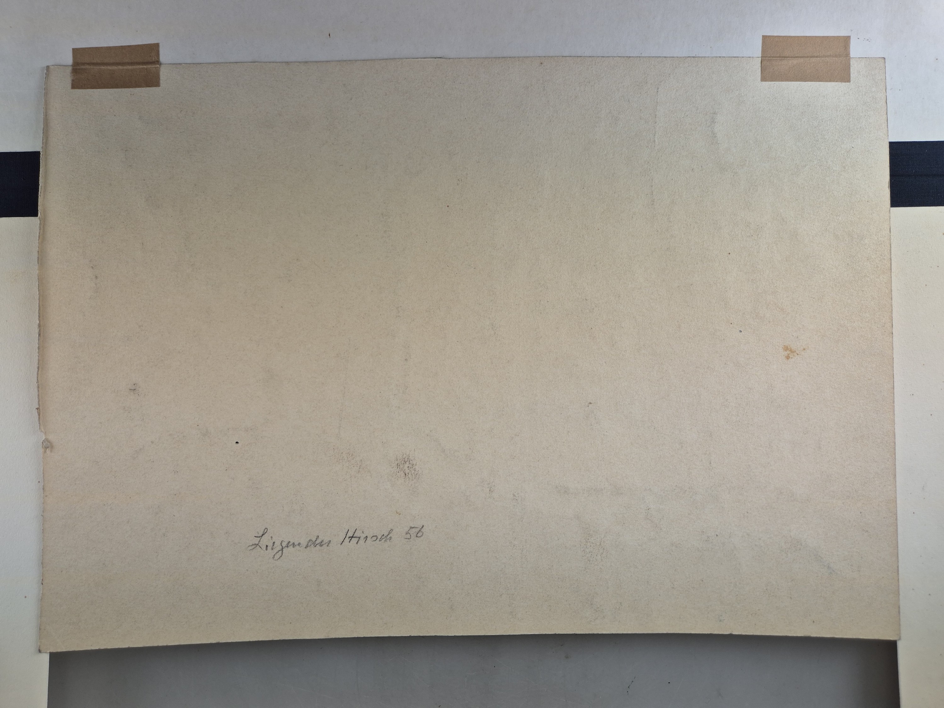 Detail a: Josef Hegenbarth, 1884-1962 Dresden, Zeichnung eines liegenden Hirsches, verso datiert 1956, Tusche auf Papier, l. gebräunt, rechts unten signiert, ...