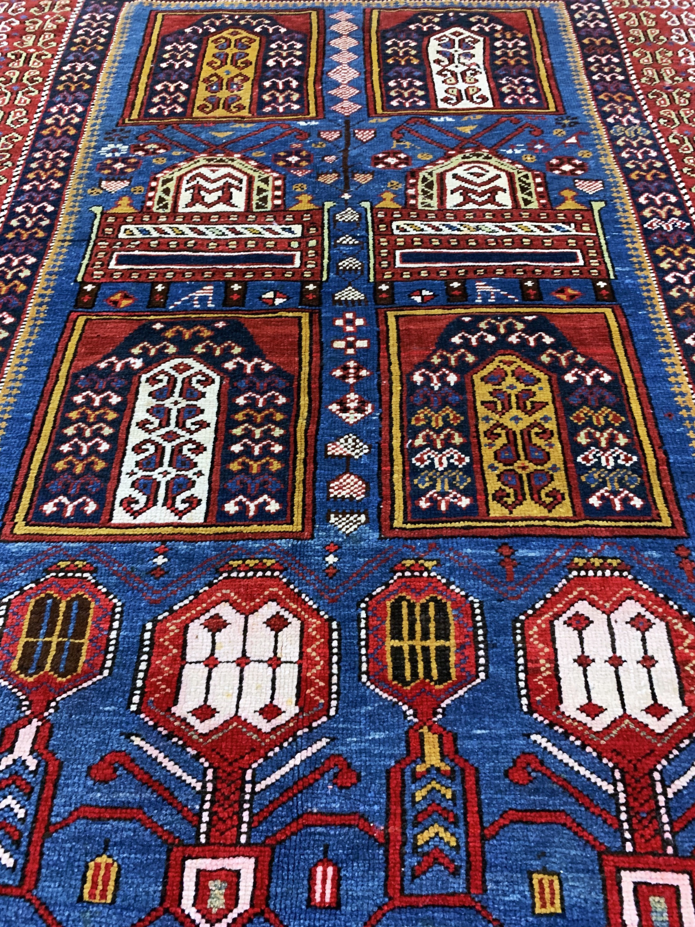 Detail g: "Tachte"Schirwan antik, Kaukasus, um 1900, Wolle auf Wolle, ca. 170 x 132 cm, EHZ: 2, (minimale Restaurierungen)