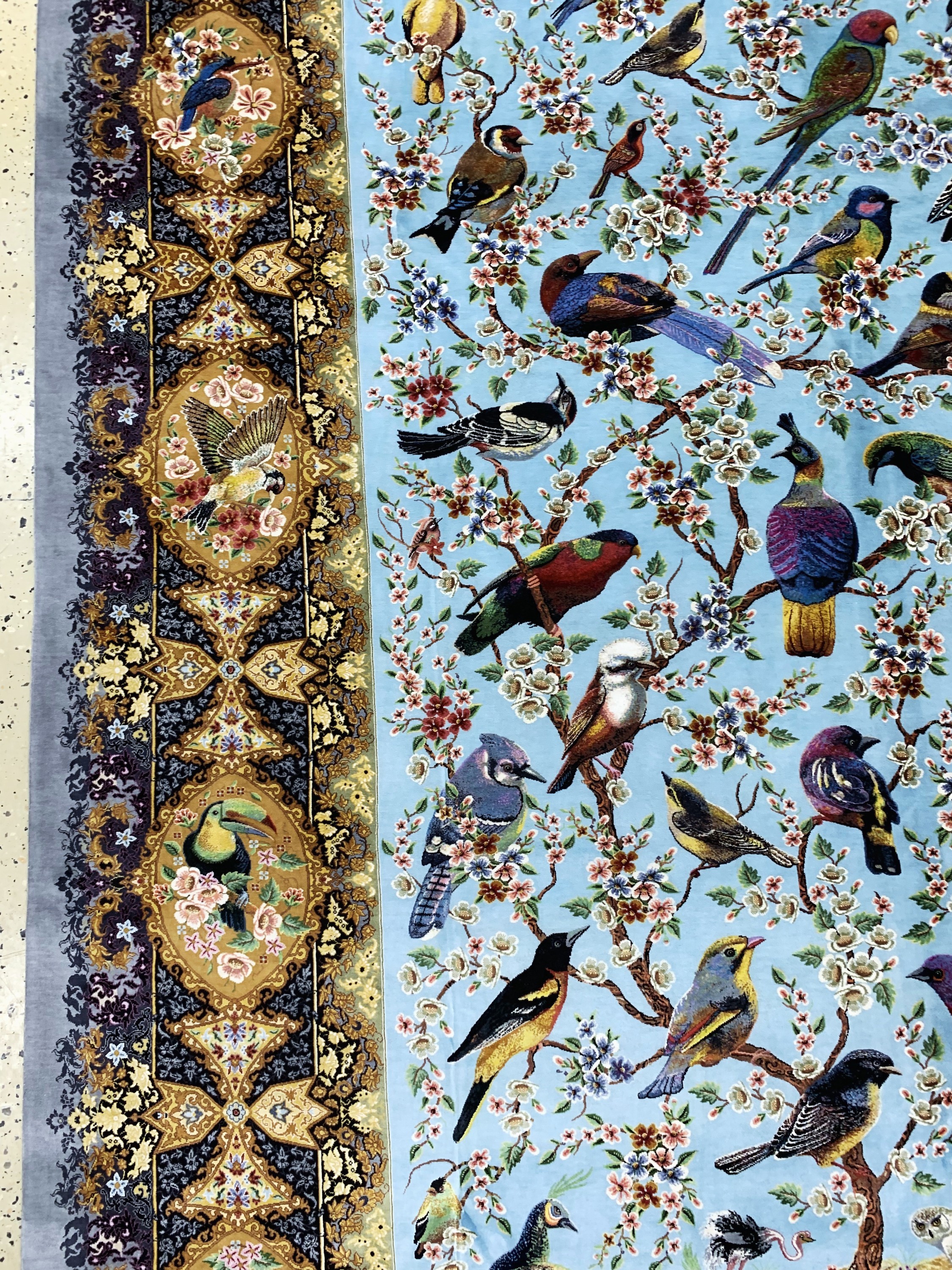 Detail f: Ghom Seide Sehr fein Persien, signiert"Mehdi Sadeghzadeh", Ende 20.Jhd, reine Naturseide, ca. 300 x 208 cm, ca. 1,0 Mio. Kn/qm, ...