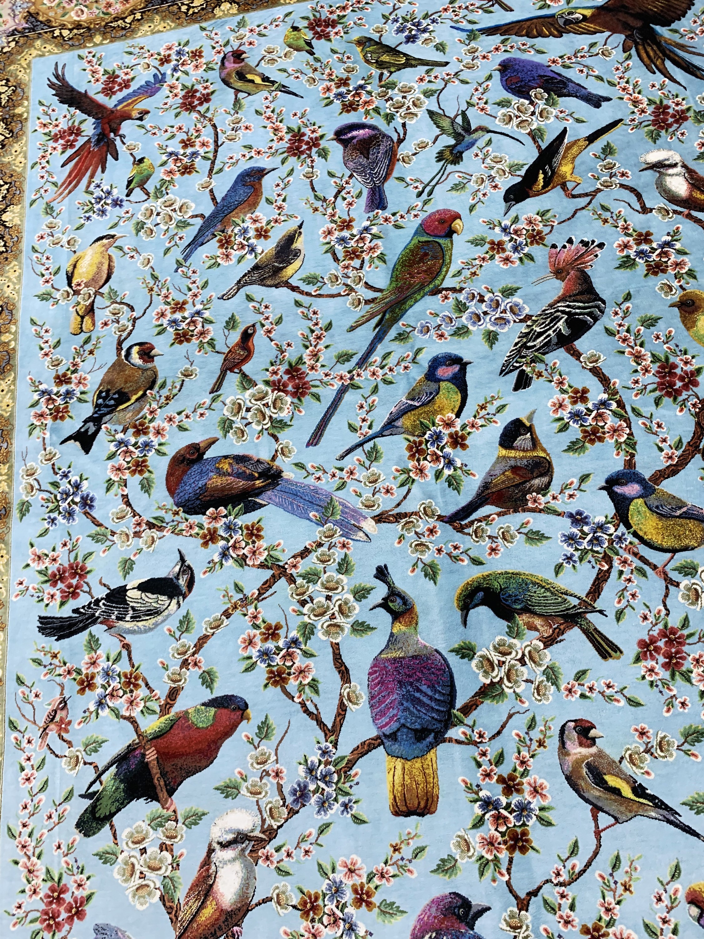 Detail l: Ghom Seide Sehr fein Persien, signiert"Mehdi Sadeghzadeh", Ende 20.Jhd, reine Naturseide, ca. 300 x 208 cm, ca. 1,0 Mio. Kn/qm, ...