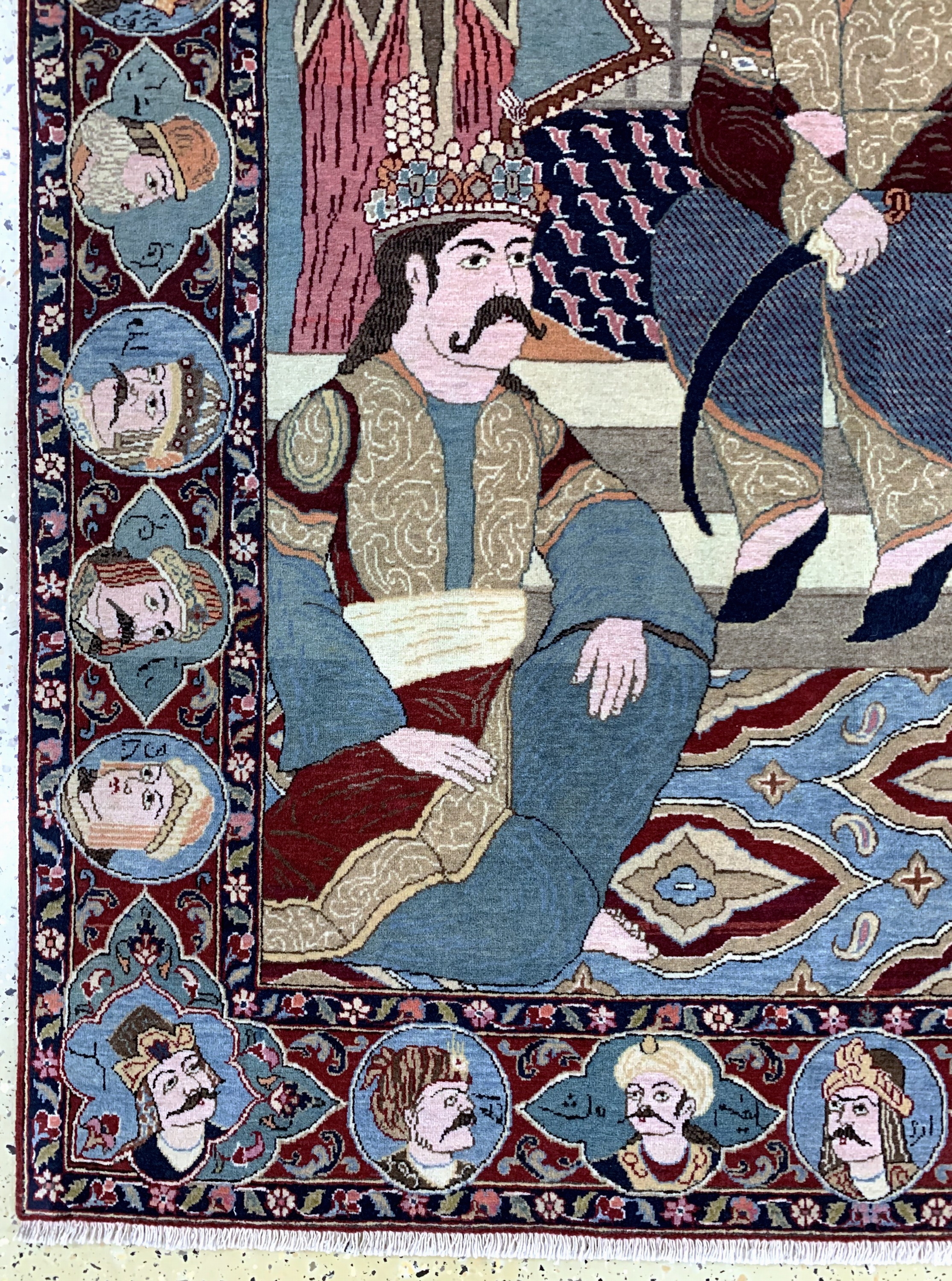 Detail c: Keschan"Maschahir"alt, Persien, Anfang 20.Jhd, Wolle auf Baumwolle, ca. 205 x 137 cm,gereinigt, EHZ:(nahezu neuwertig)