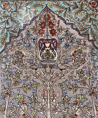 27020539e - Hereke Seide fein signiert, Türkei, Ende 20.Jhd, reine Naturseide´Metallbroschiert´, ...