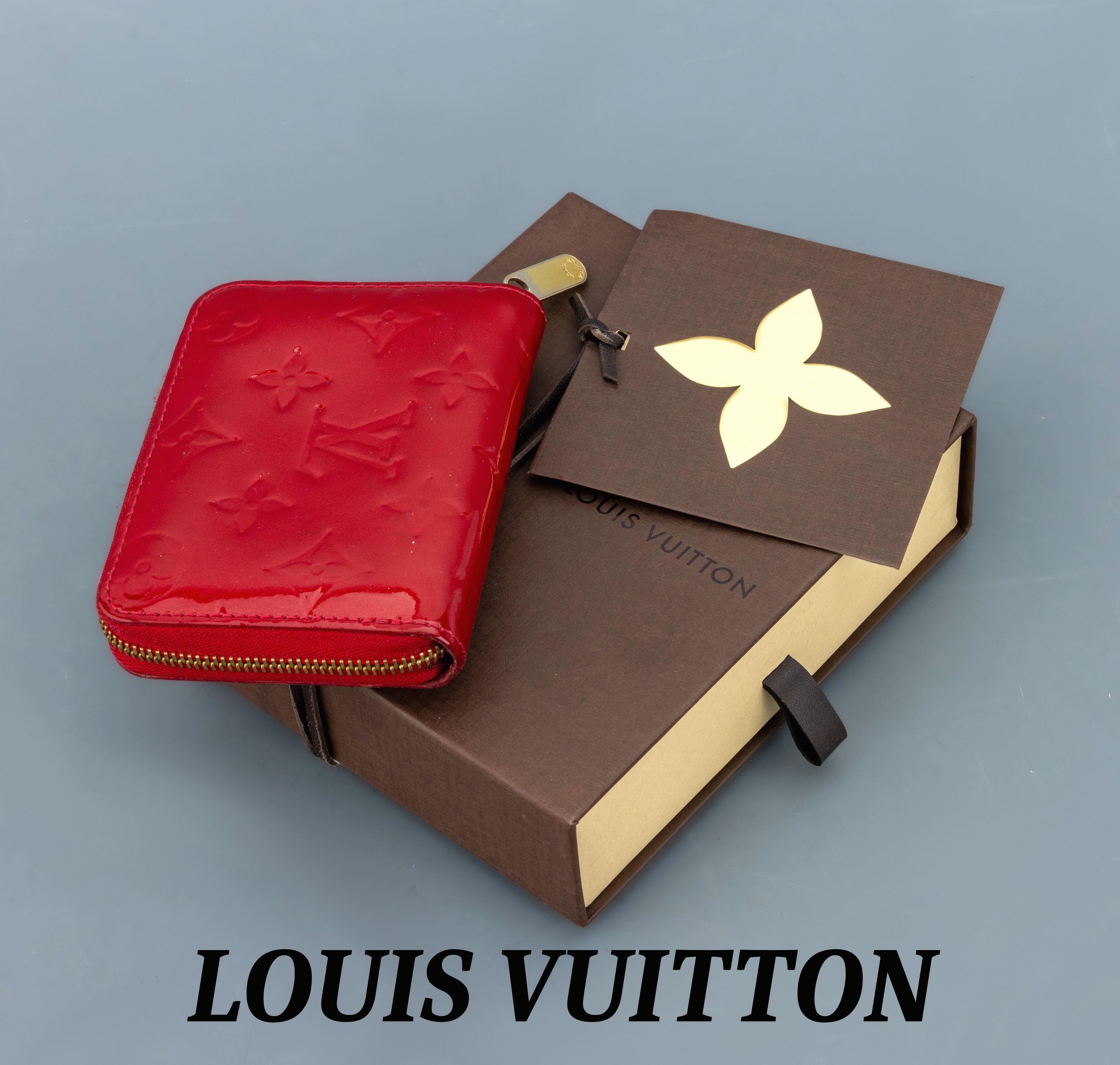 Image 27020627 - LOUIS VUITTON Portemonnaie, Vernis rot, Modell ´Zippy´, innen bordeauxrotes Kalbs- ...