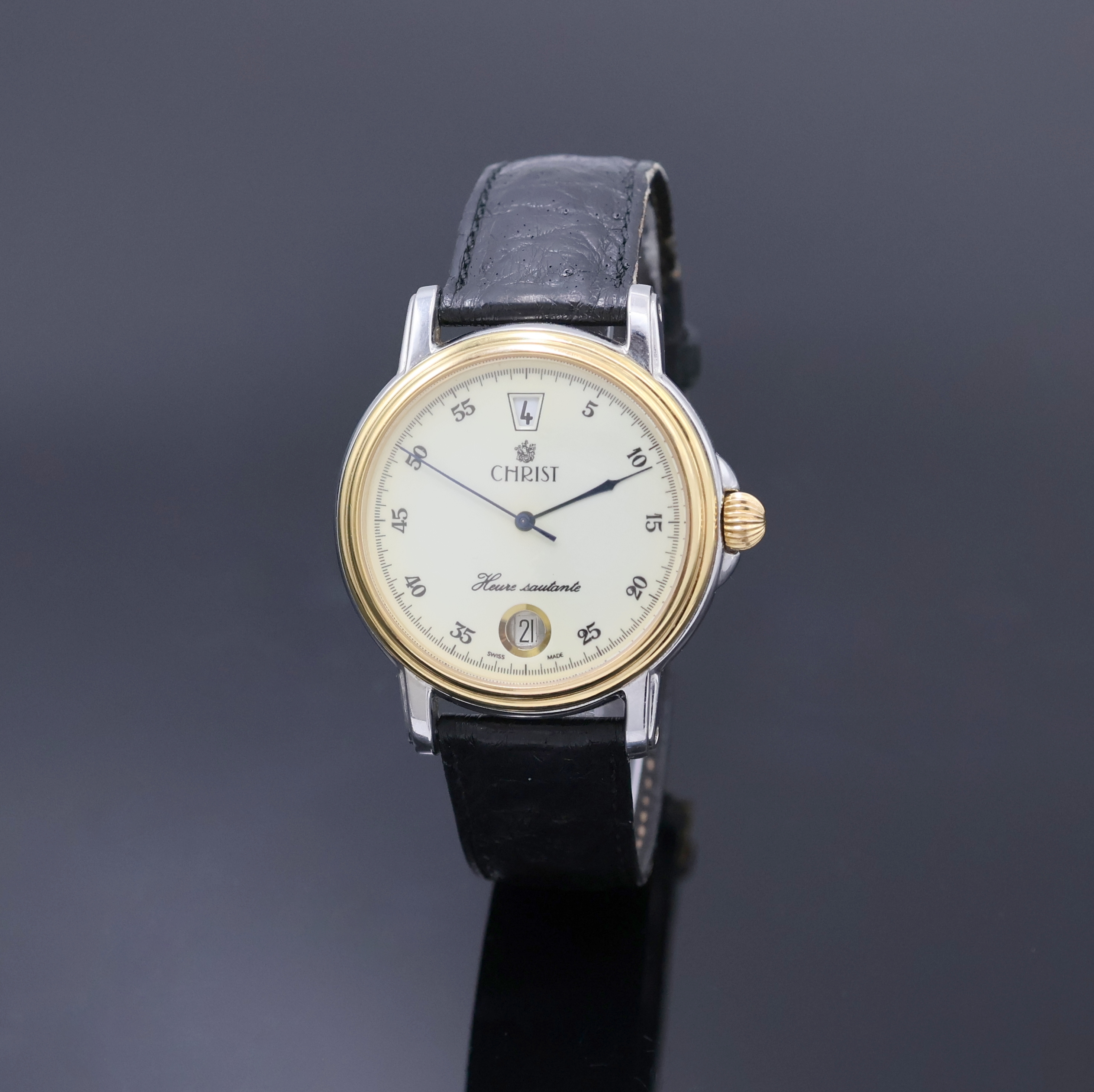 Image 27020642 - CHRIST Herrenarmbanduhr Heure Sautante Emotion Referenz 3166-80500, Schweiz um 1995, ...