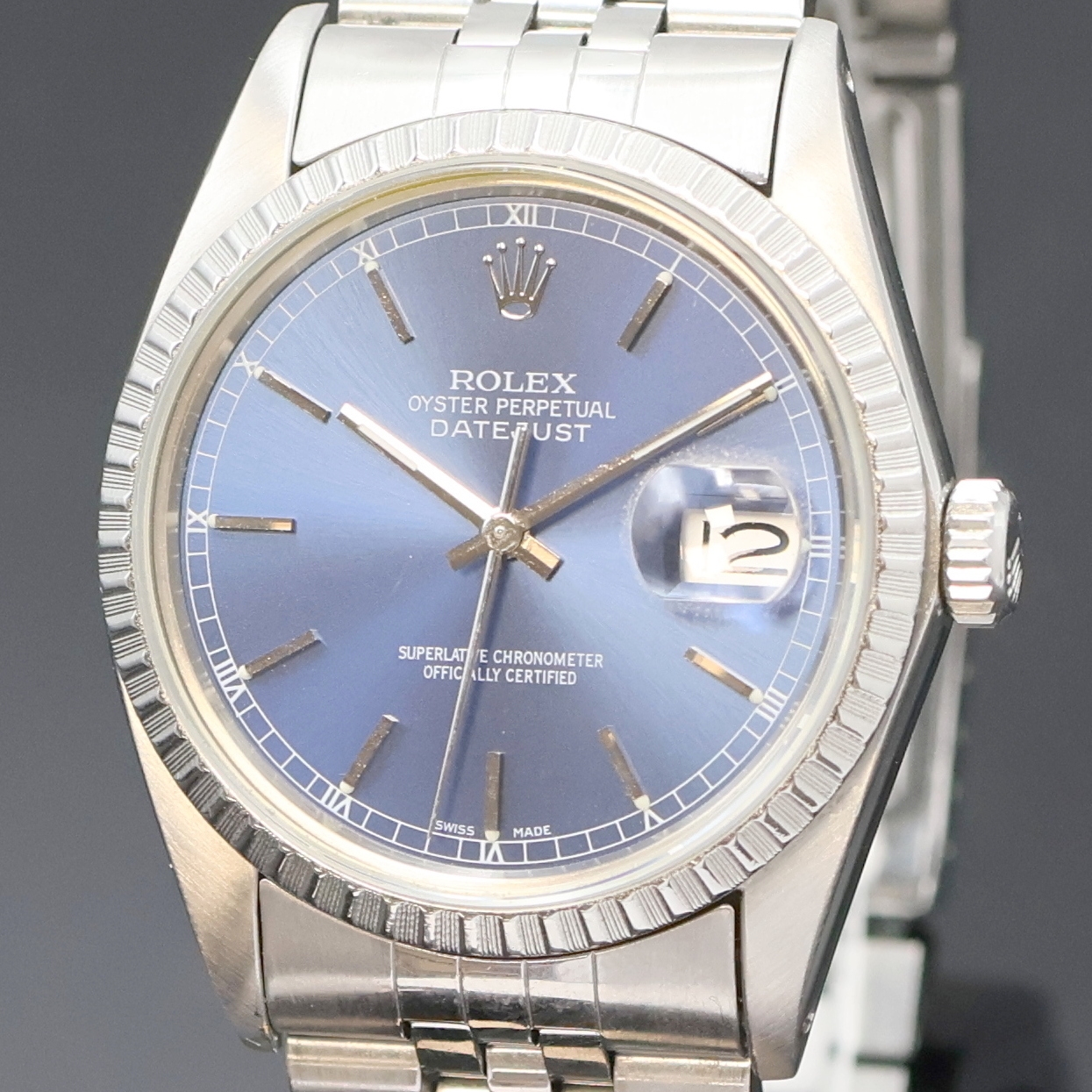 Detail a: ROLEX Oyster Perpetual Datejust Armbanduhr Referenz 16030, Schweiz um 1985, Automatik, Chronometer der Superlative in Edelstahl inkl. orig. ...