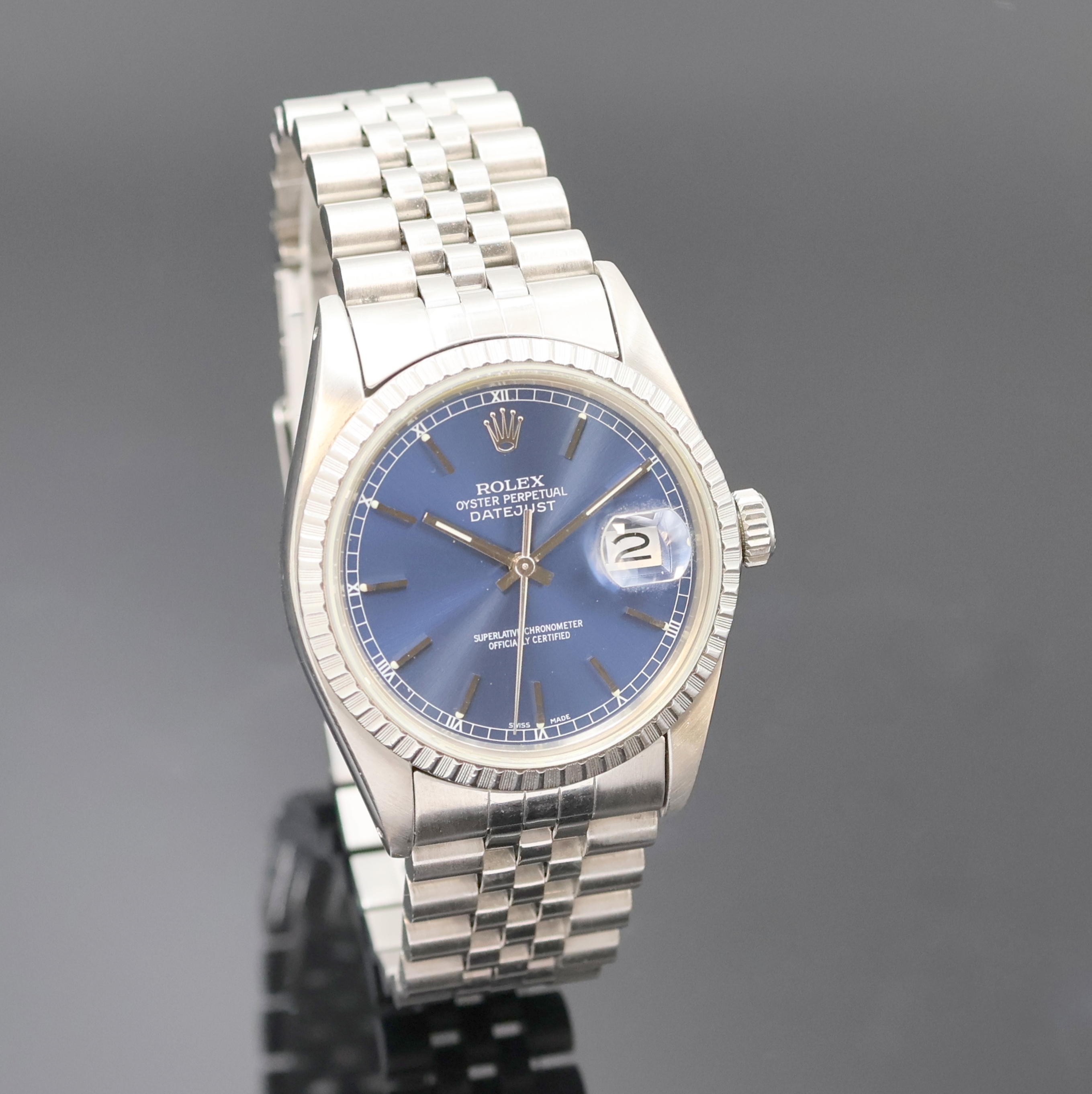 Detail b: ROLEX Oyster Perpetual Datejust Armbanduhr Referenz 16030, Schweiz um 1985, Automatik, Chronometer der Superlative in Edelstahl inkl. orig. ...