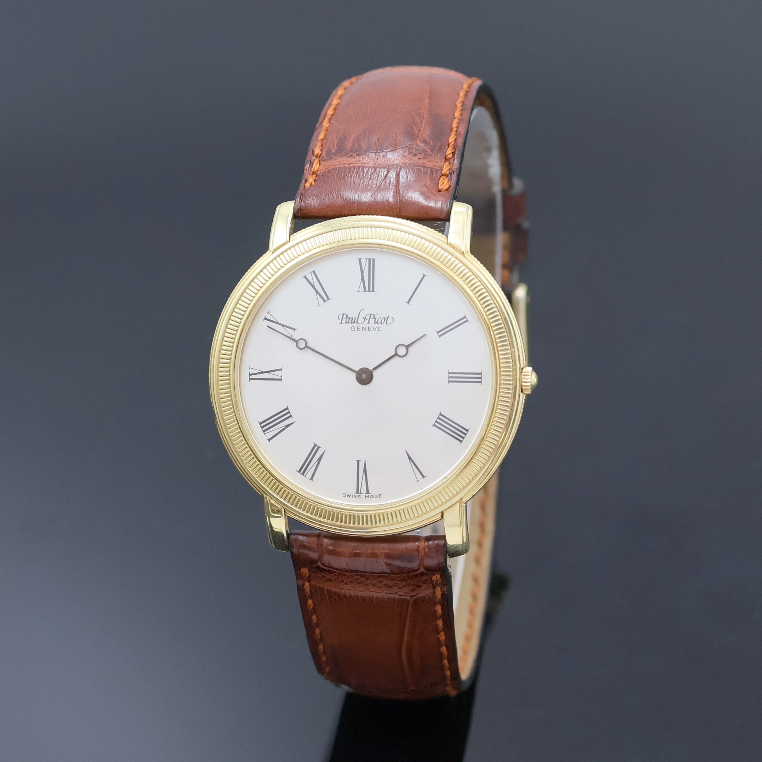 Image 27020645 - PAUL PICOT auf 200 Stück limitierte Herrenarmbanduhr in GG 750/000, Schweiz um 2000, ...