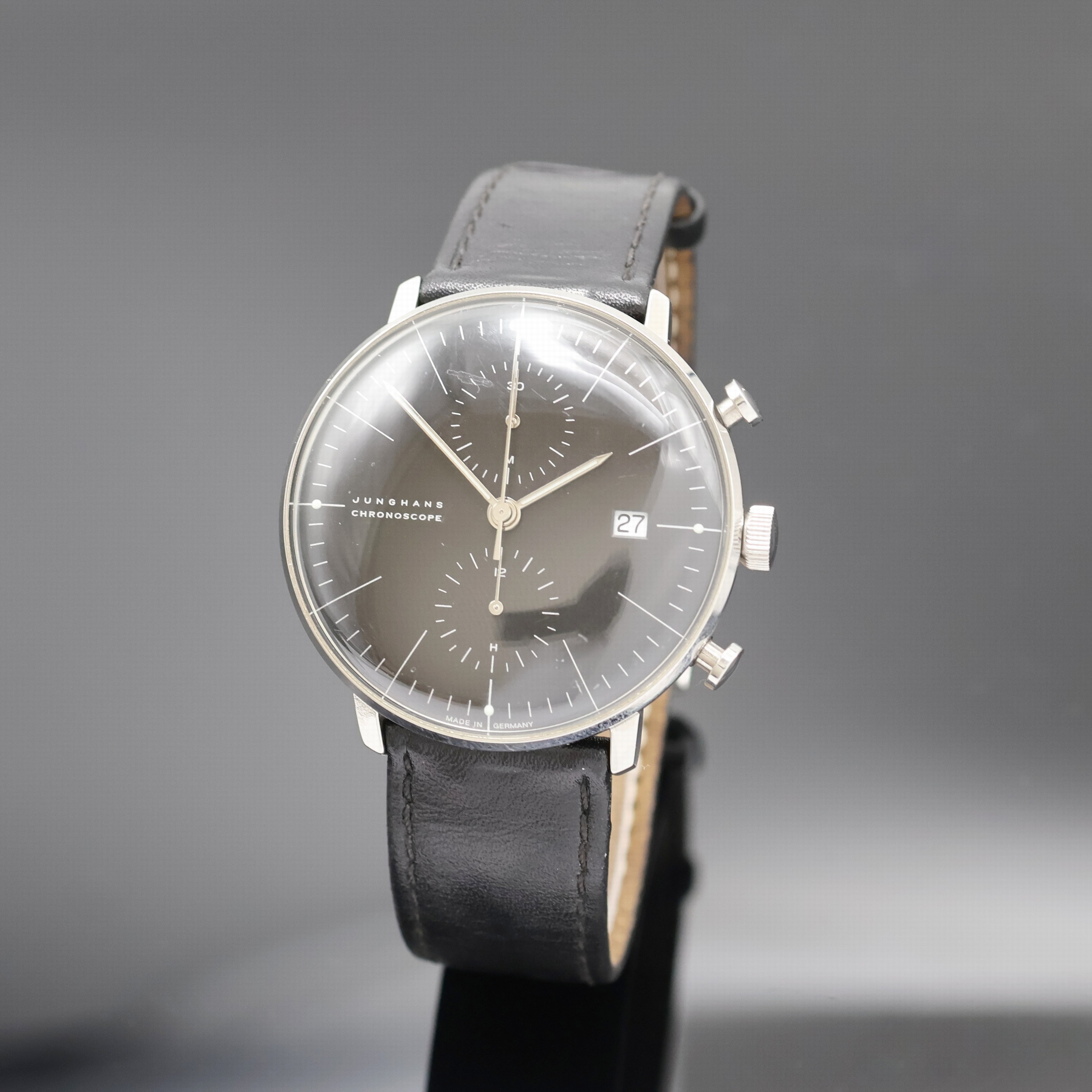 Image 27020648 - JUNGHANS Armbandchronograph Chronoscope Max Bill Referenz 27.4601, Deutschland um 2018, ...