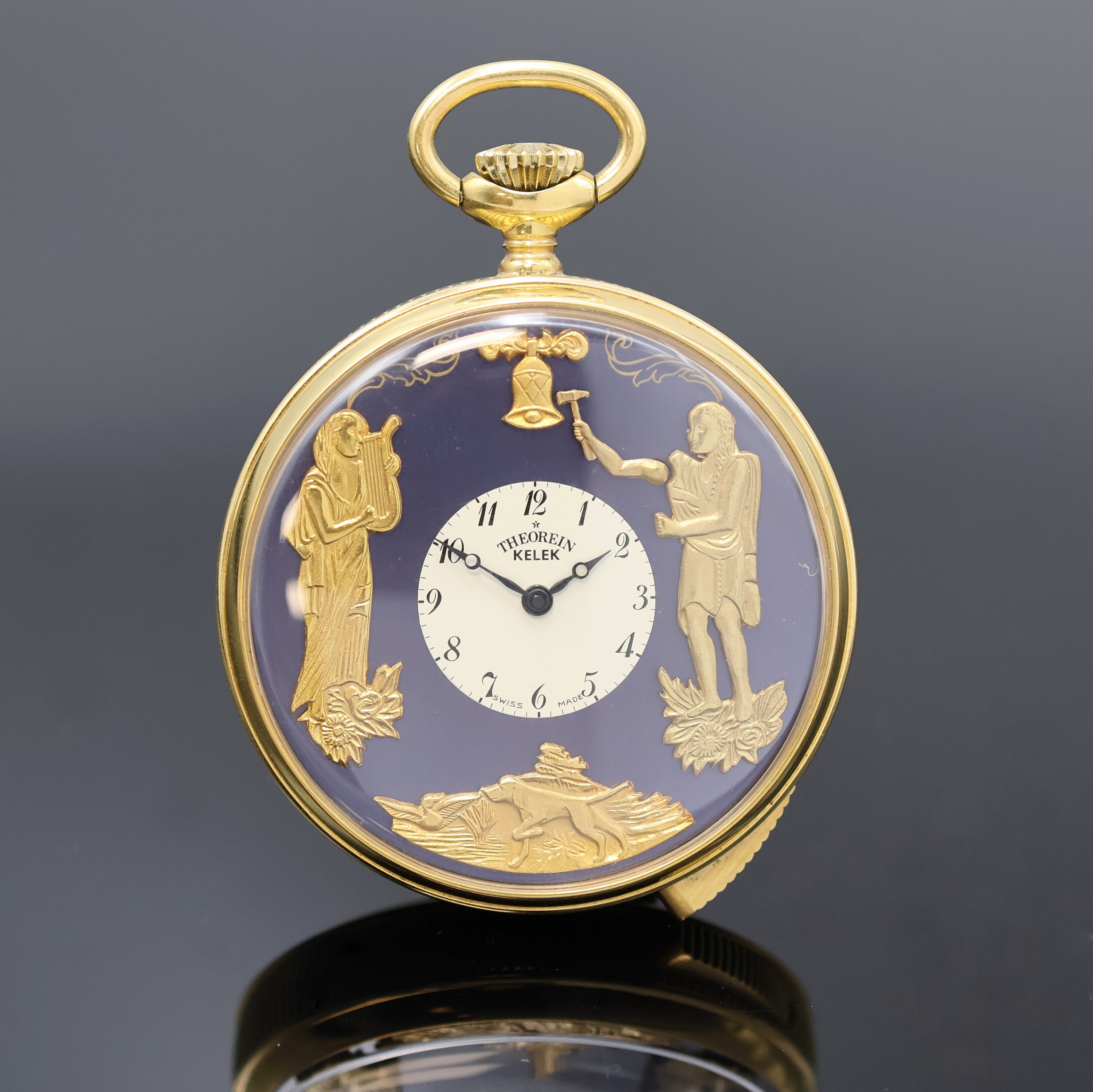 Image 27020658 - THEOREIN KELEK offene Taschenuhr sogenannte Jacquemart mit 5 Minuten-Repetition, Schweiz ...