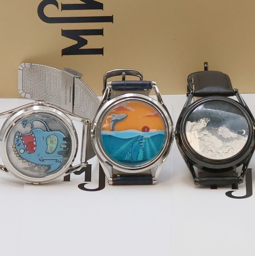 Detail a: MJW 5 ausgefallene, teilweise limitierte Armbanduhren, England um 2020, Automatik, Edelstahlgehäuse (1x geschw.), Böden aufgedr., verschiedene, ...