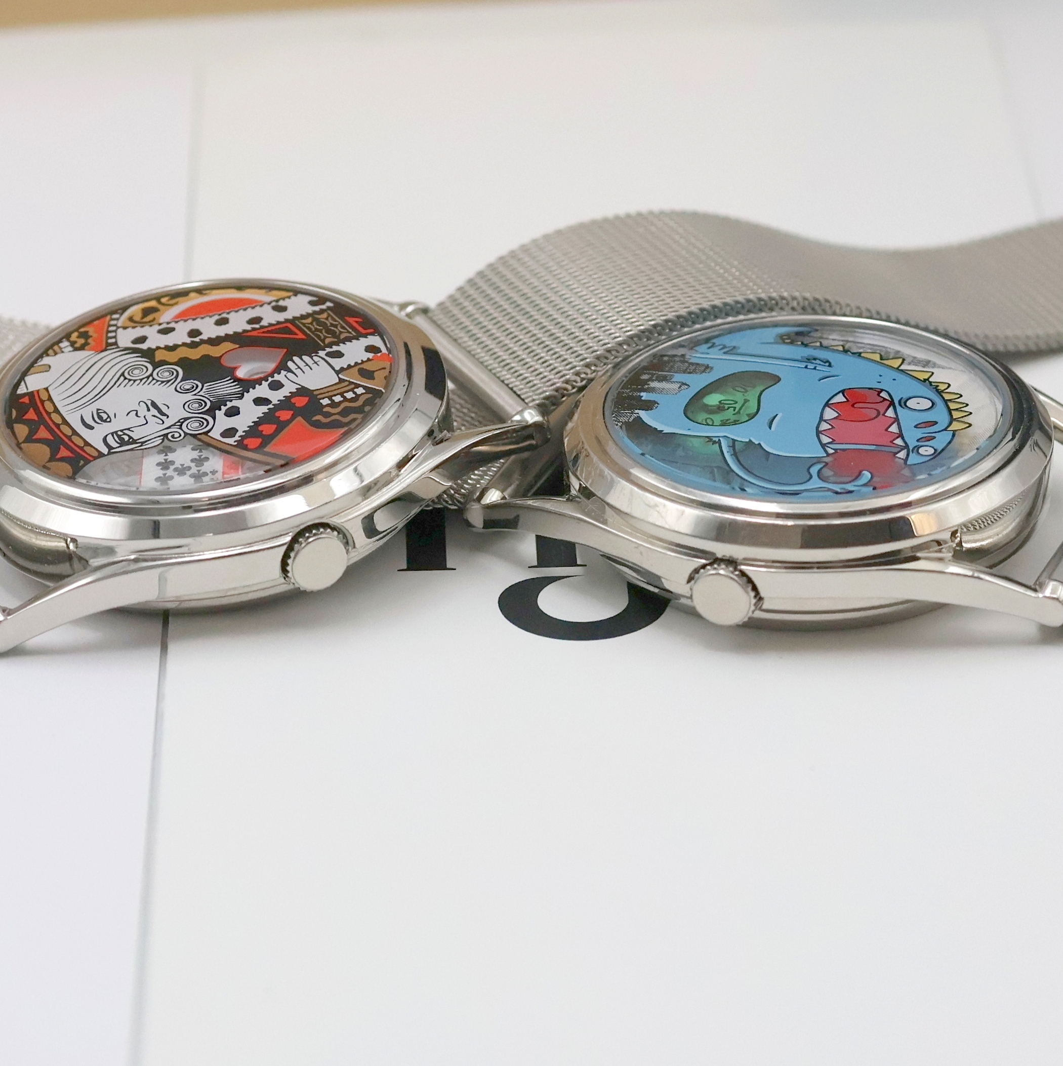 Detail e: MJW 5 ausgefallene, teilweise limitierte Armbanduhren, England um 2020, Automatik, Edelstahlgehäuse (1x geschw.), Böden aufgedr., verschiedene, ...