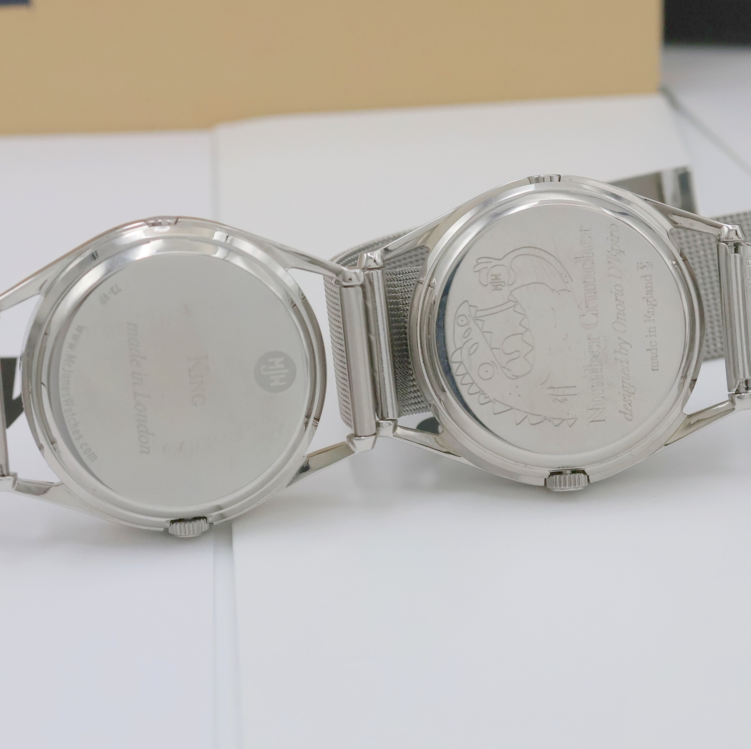 Detail i: MJW 5 ausgefallene, teilweise limitierte Armbanduhren, England um 2020, Automatik, Edelstahlgehäuse (1x geschw.), Böden aufgedr., verschiedene, ...