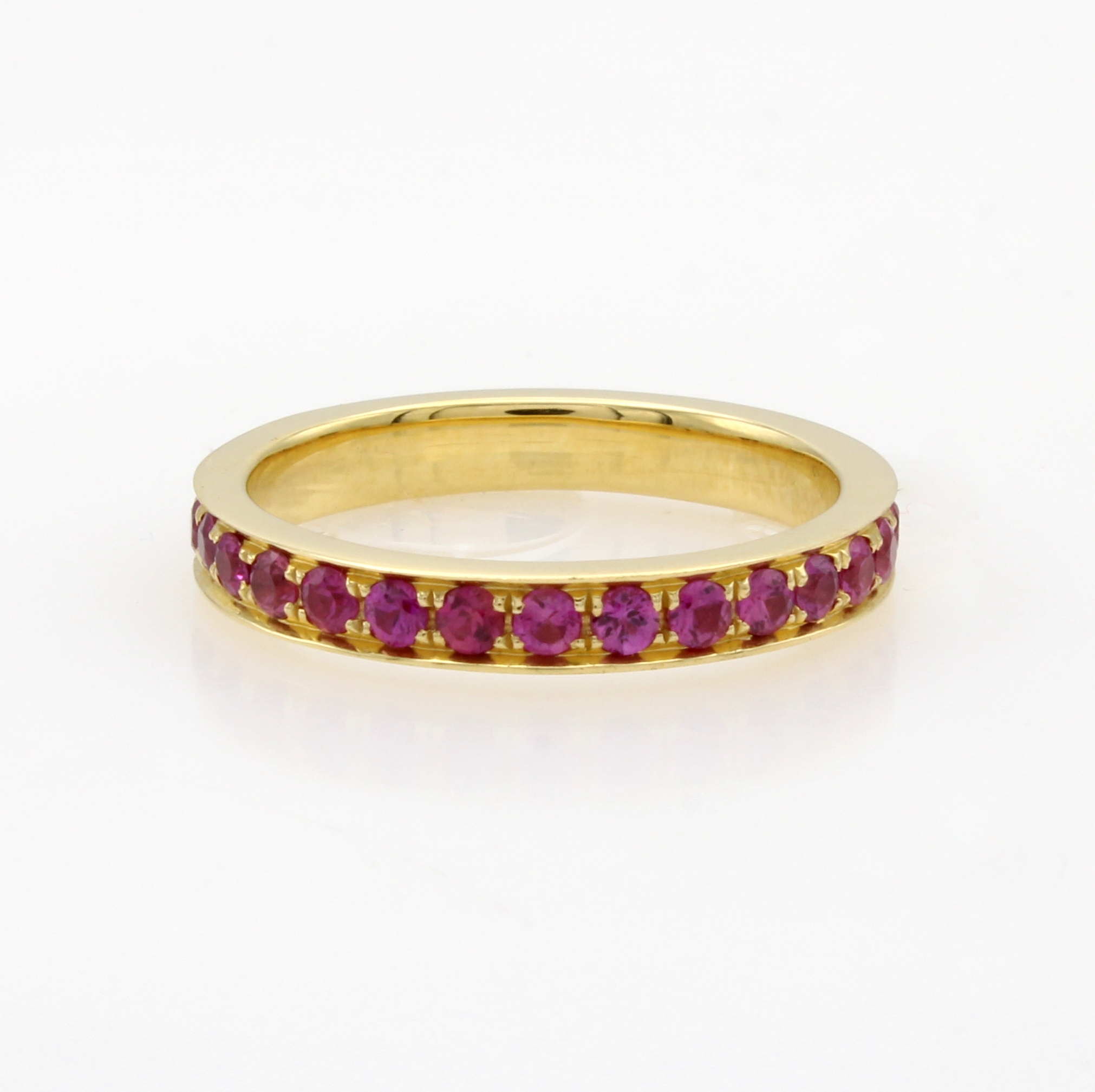 Image 27020684 - Memoryring mit Saphiren, GG 750/000, Schiene rundum bes. m. roten Saphiren zus. ca. 1.20 ...