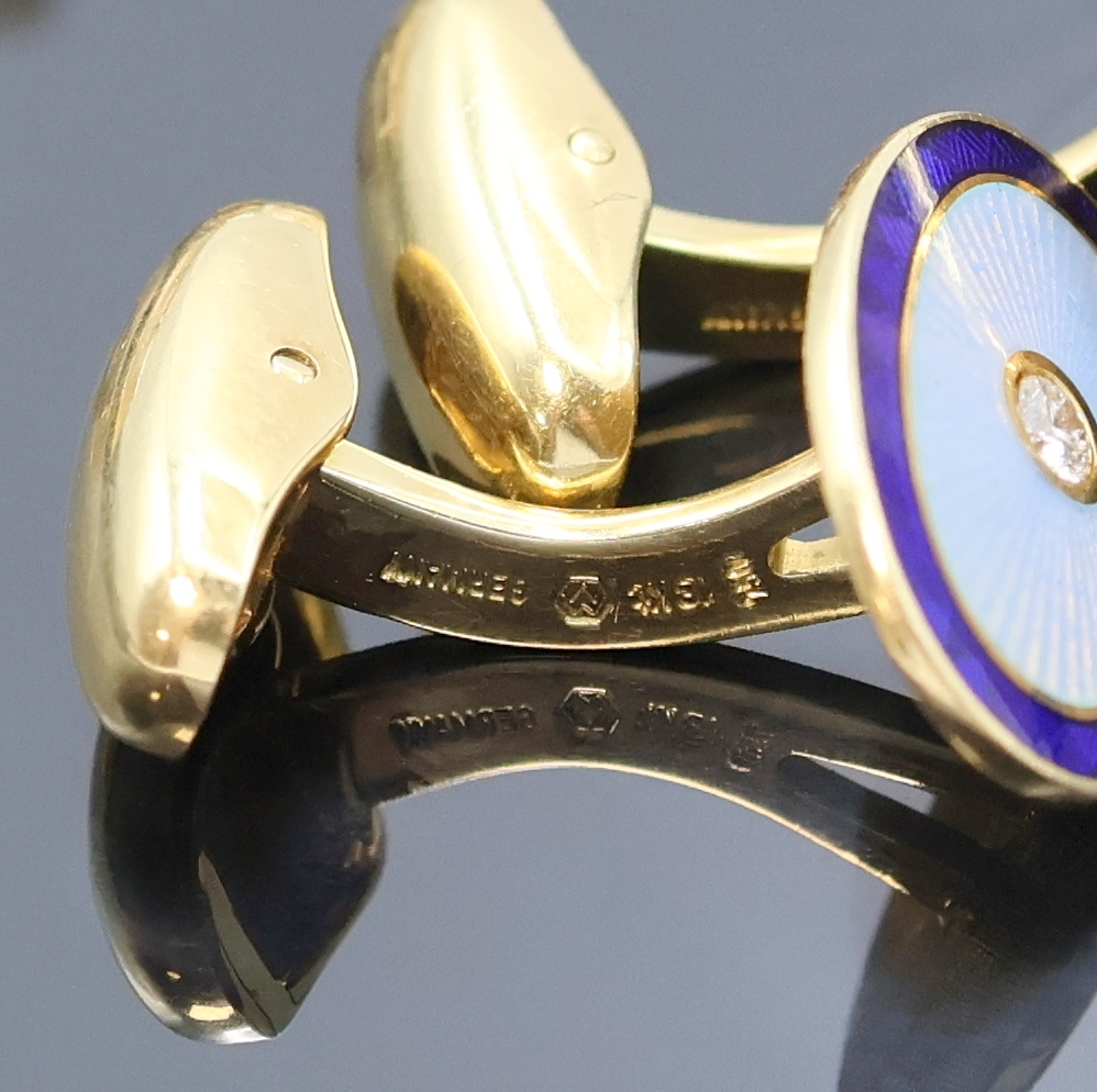 Detail c: FARBERGE auf 500 Stück limitierte Manschettenknöpfe in GG 750/000 sowie 4 weitere Paare mit integrierter Uhr, Manschettenknopf-Uhren Schweiz um ...