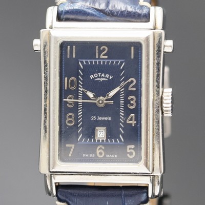 27020656a - ROTARY rechteckige drehbare Herrenarmbanduhr Referenz G9170, Schweiz um 2000, Automatik, ...