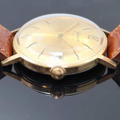 27020657c - GUB vergoldete Herrenarmbanduhr, Deutschland um 1960, Handaufzug, Edelstahlboden ...