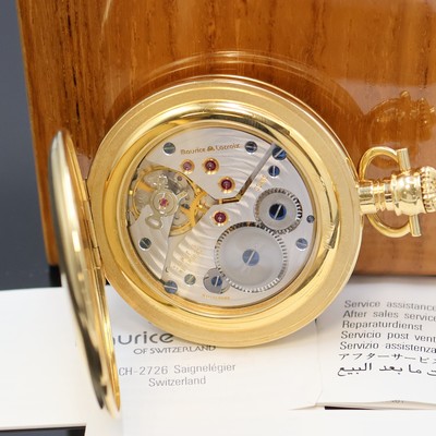 27020667c - MAURICE LACROIX vergoldete Savonette Referenz 65415, Schweiz verk. lt. beil. Pap. ...