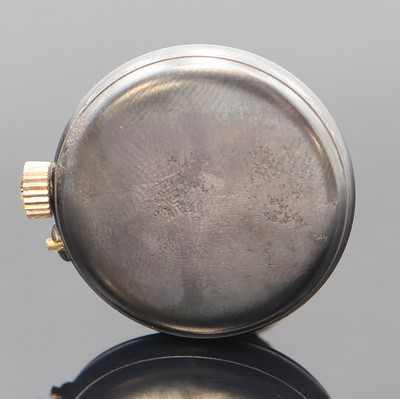 27020673b - Knopflochuhr im brüniertem Gehäuse, Schweiz um 1910, Boden aufgedr., Lünette m. ...
