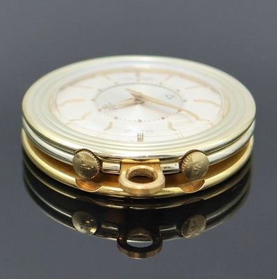 27020675b - GÜBELIN / LeCoultre Ipso Vox kleiner Tischwecker, Schweiz um 1950, Handaufzug, verg. ...