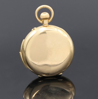 27020679b - Halbsavonette in GG 755/000 mit 1/4 Stundenrepetition, Schweiz um 1910, glattes Geh. l. ...