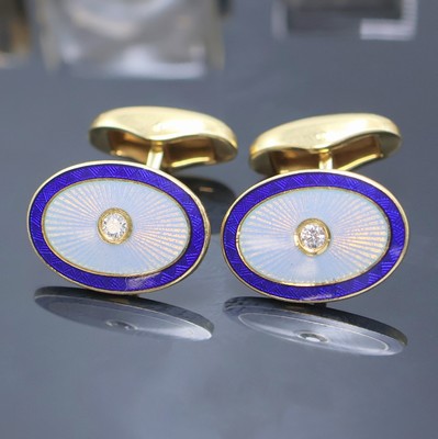 27020685d - FARBERGE auf 500 Stück limitierte Manschettenknöpfe in GG 750/000 sowie 4 weitere Paare ...