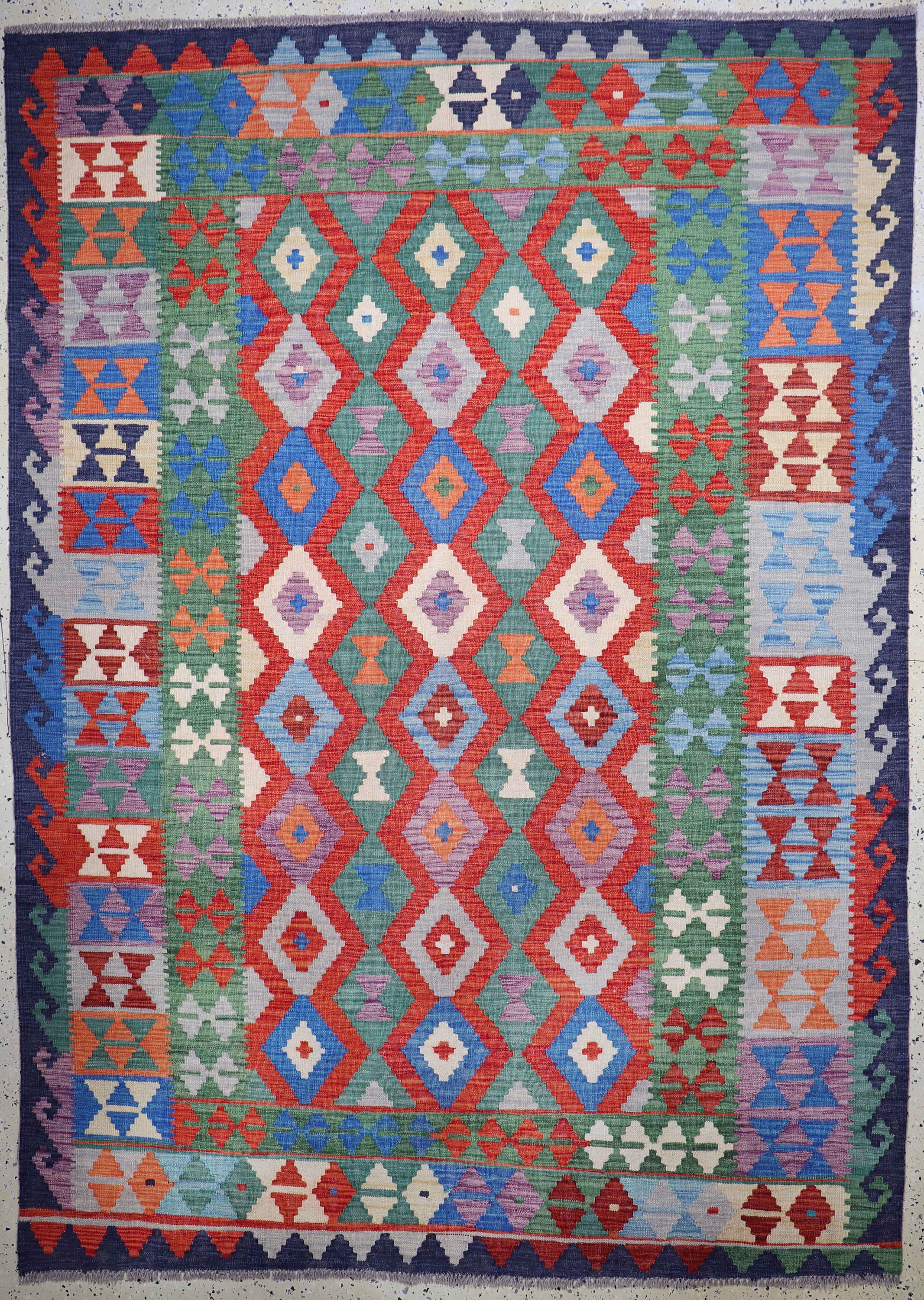 Image 27020718 - Ghaschgai Kelim, Persien, Neuwertig, Wolle auf Wolle, ca. 287 x 205 cm Schätzpreis: ...