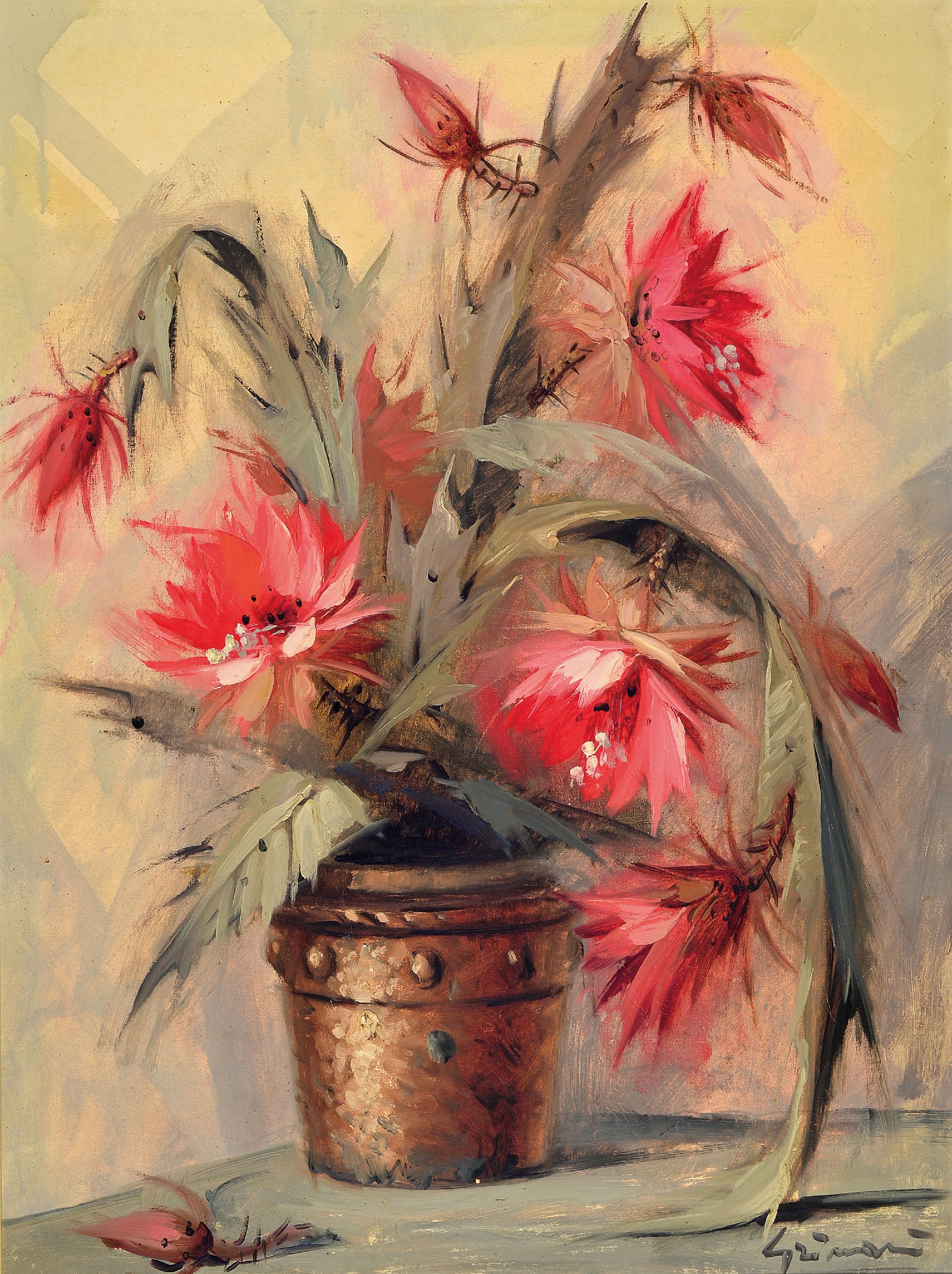 Image 27020757 - Paul Morro (Ingfried Paul Henze-Morro), 1925 Leipzig-2013, Cactus, verso so betitelt, ...