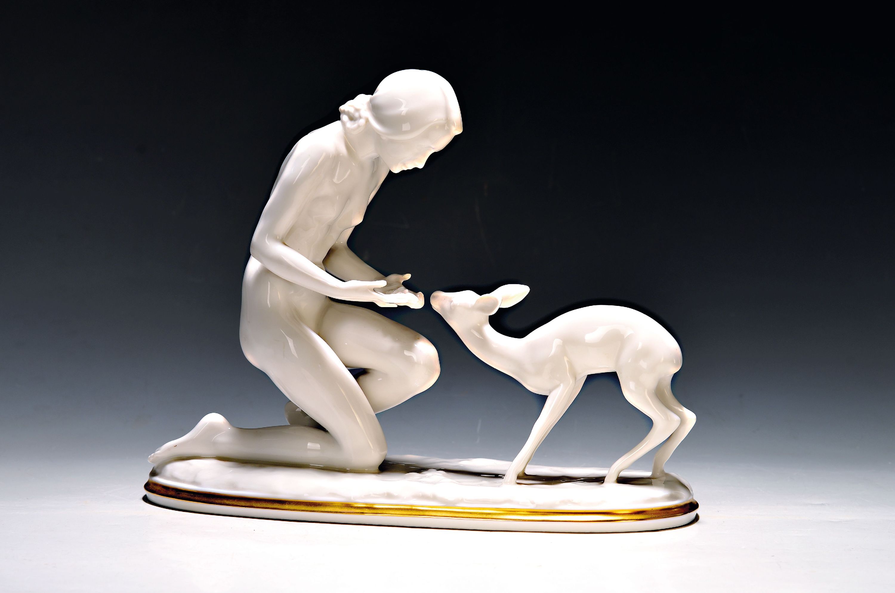 Image 27020760 - Porzellanfigur ´Zwei gute Freunde´, Entw. Carl Werder für Hutschenreuther, Ausführung ...