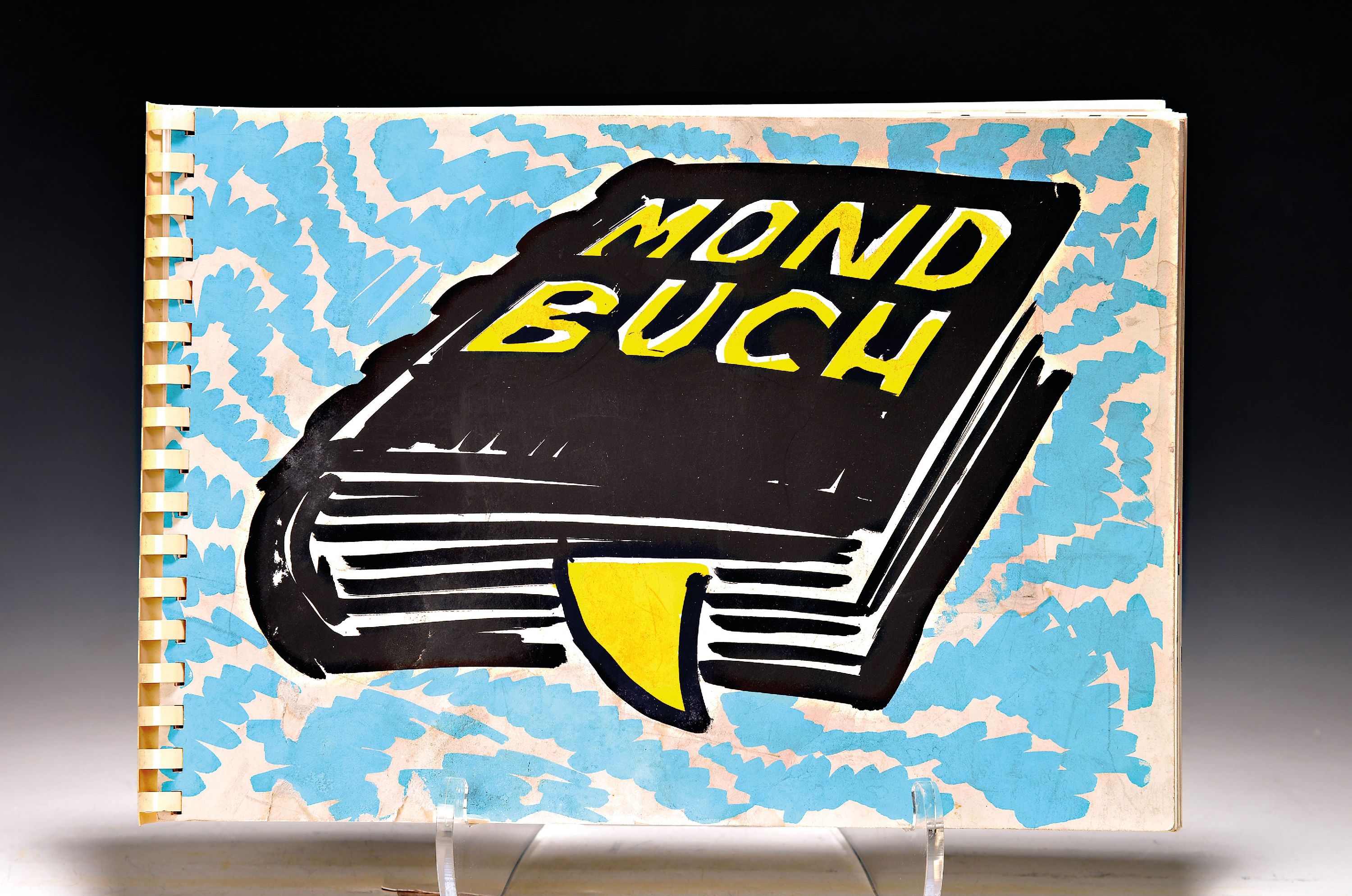 Detail k: Peter Angermann, geb. 1945 Rehau, "Mondbuch I", 1993, 27 S. mit 26 ganzseitigen Farbserigraphien, Vorsatz handsigniert, Ed. 1000, Edition ...