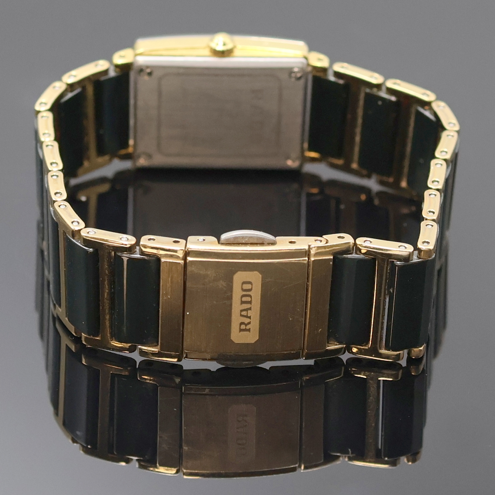 Detail b: RADO DiaStar Damenarmbanduhr Referenz 153.0383.3, Schweiz um 1990, quarz, verg. Edelstahlgeh. m. 4-fach verschr. Boden, Keramikband m. verg. ...
