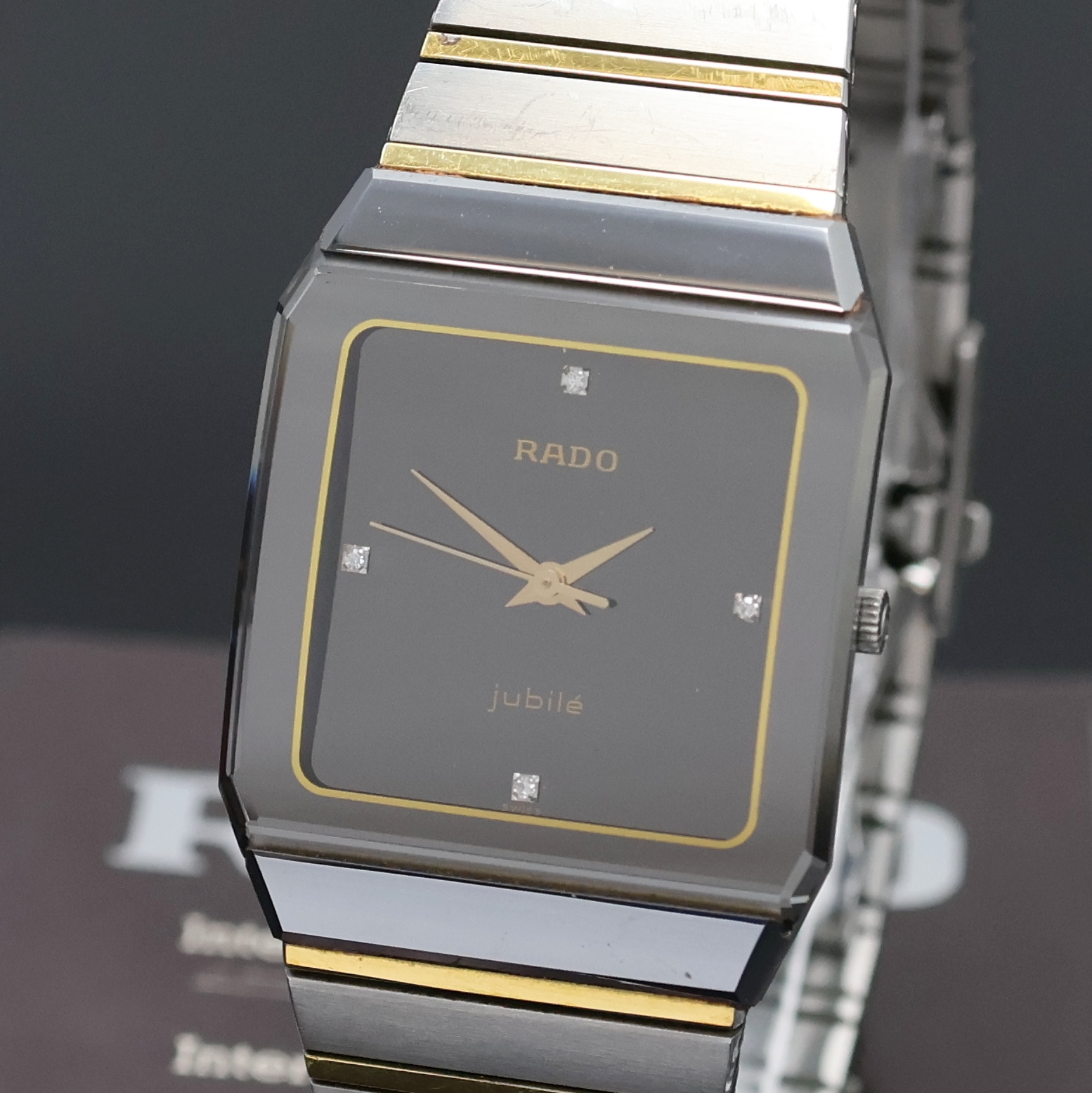 Detail a: RADO DiaStar Jubile Armbanduhr in Stahl Referenz 151.0202376, Schweiz verk. lt. Pap. 11/1985, quarz, Boden 4-fach verschr., Gliederband m. dopp. ...