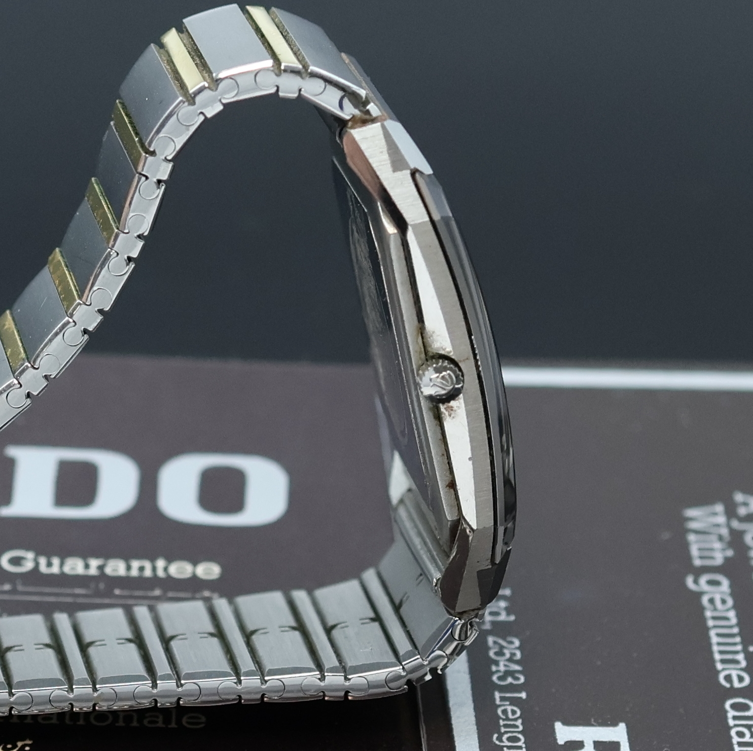 Detail c: RADO DiaStar Jubile Armbanduhr in Stahl Referenz 151.0202376, Schweiz verk. lt. Pap. 11/1985, quarz, Boden 4-fach verschr., Gliederband m. dopp. ...