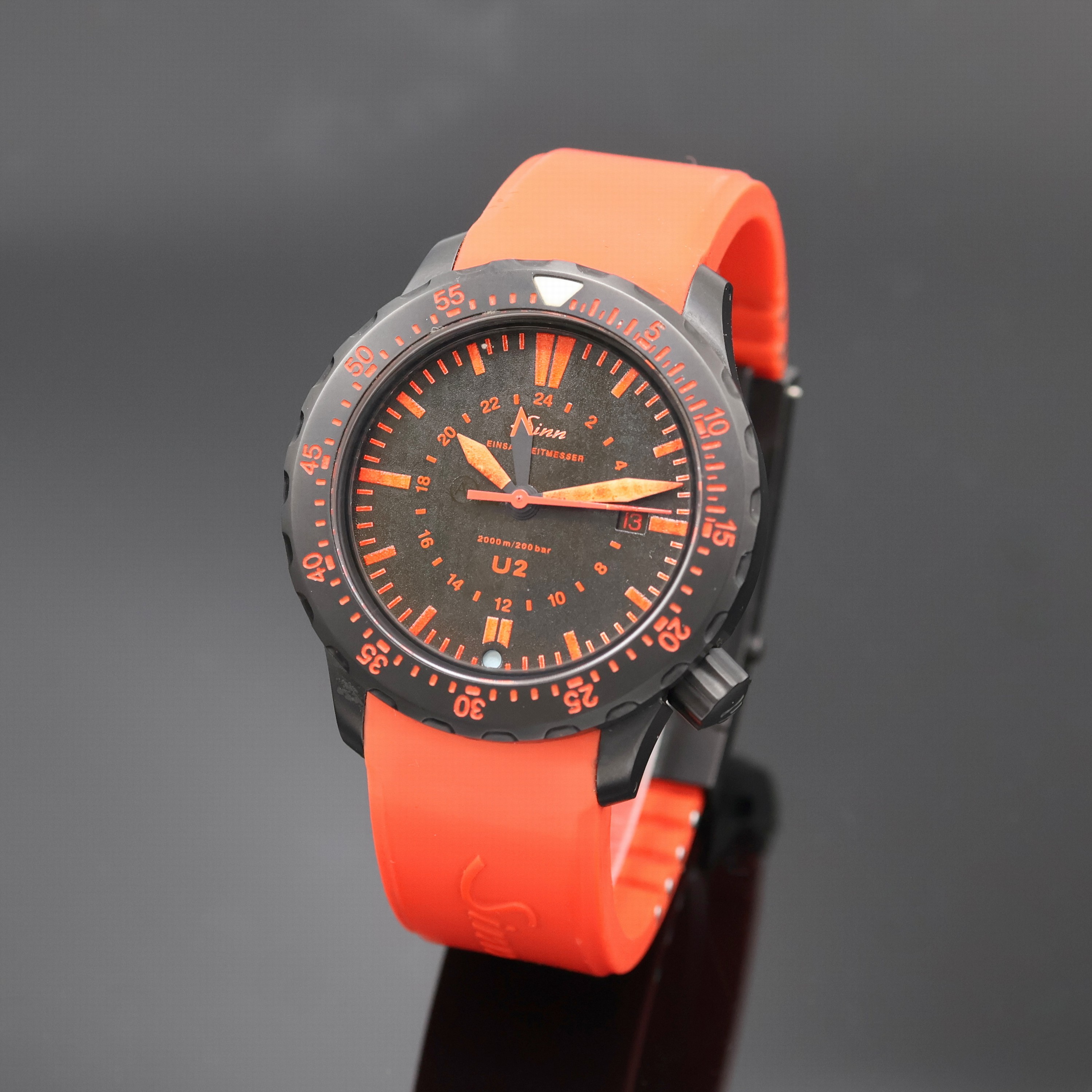 Image 27020784 - SINN U2 Einsatzzeitmesser Referenz 1020, Schweiz um 2010, Automatik, mattschwarzes ...