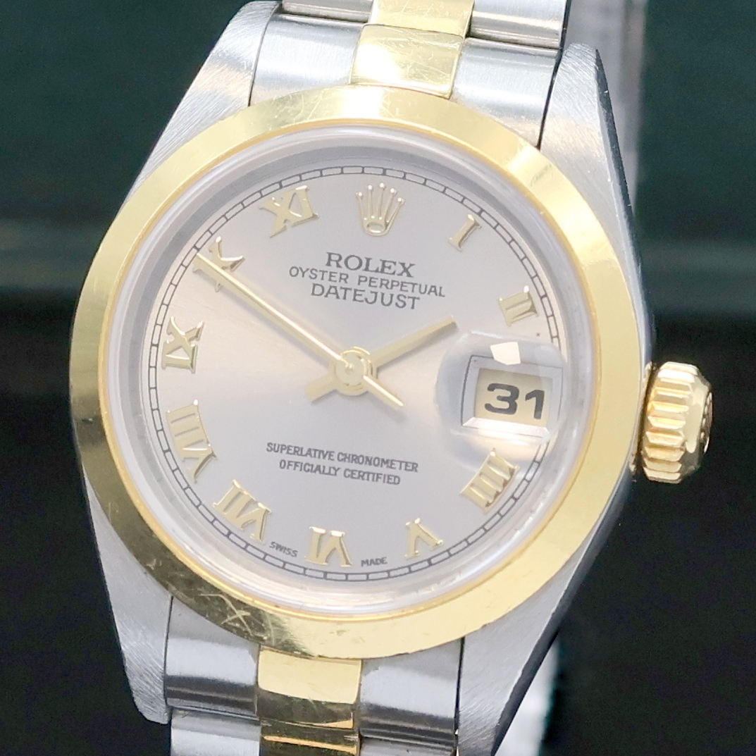 Detail a: ROLEX Damenarmbanduhr Oyster Perpetual Datejust Referenz 79163, Schweiz um 1998, Automatik, A-Serie, Chronometer der Superlative in Edelstahl/Gold ...