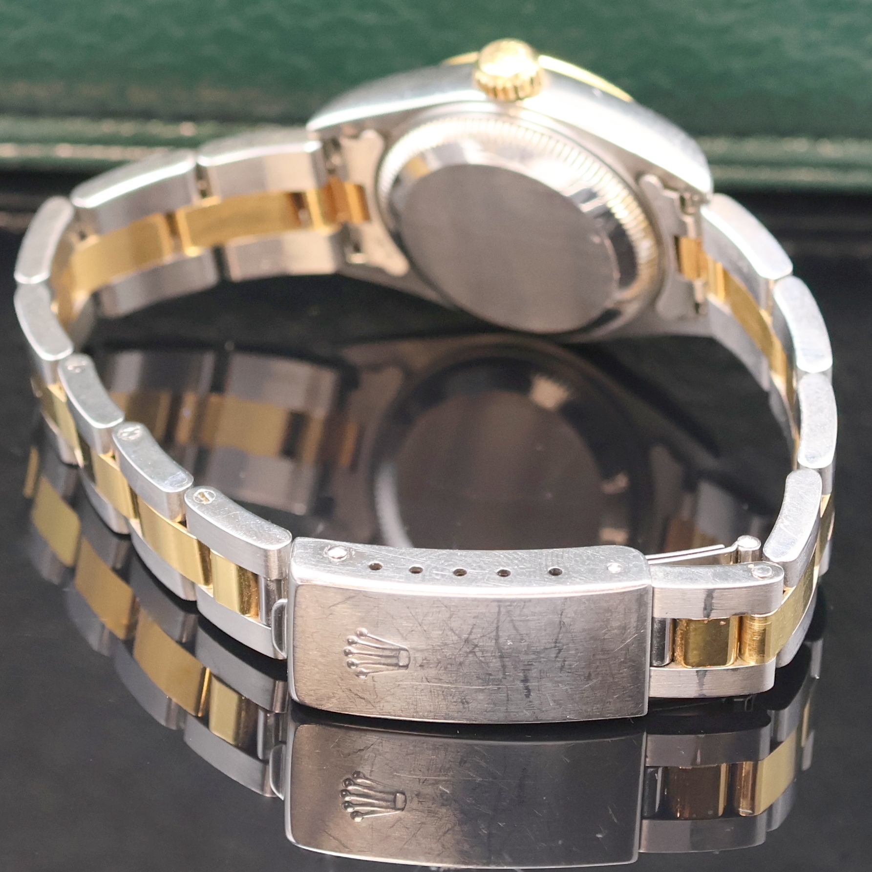 Detail b: ROLEX Damenarmbanduhr Oyster Perpetual Datejust Referenz 79163, Schweiz um 1998, Automatik, A-Serie, Chronometer der Superlative in Edelstahl/Gold ...