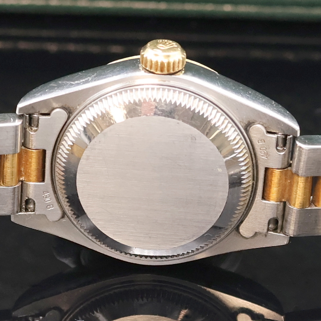 Detail d: ROLEX Damenarmbanduhr Oyster Perpetual Datejust Referenz 79163, Schweiz um 1998, Automatik, A-Serie, Chronometer der Superlative in Edelstahl/Gold ...