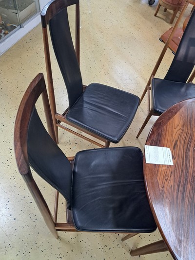 27020749c - Ausziehtisch mit 8 Stühlen, Dänemark, 1960, Stühle Henning Sorensen, Manufactur ...