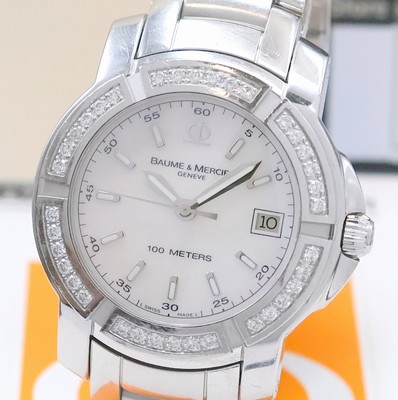 27020764a - BAUME & MERCIER Capeland Armbanduhr in Edelstahl Referenz 65435, Schweiz verk. lt. beil. ...