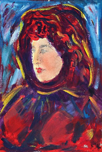 27020769a - Michael Schauer, geb. 1935 München, 2 Arbeiten in Öl: 1x Porträt einer jungen Frau ...