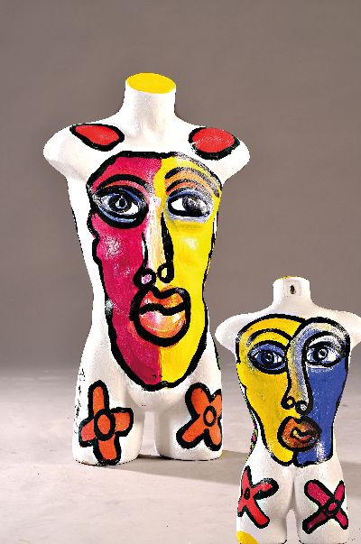 Image Peter Robert Keil, geb. 1942, Torso, Kunststoff, handbemalt, signiert, dat. 85, H. ca. ...