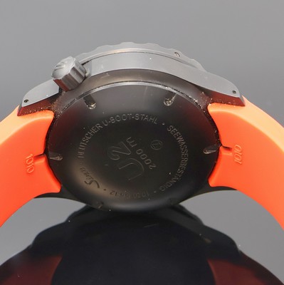 27020784e - SINN U2 Einsatzzeitmesser Referenz 1020, Schweiz um 2010, Automatik, mattschwarzes ...